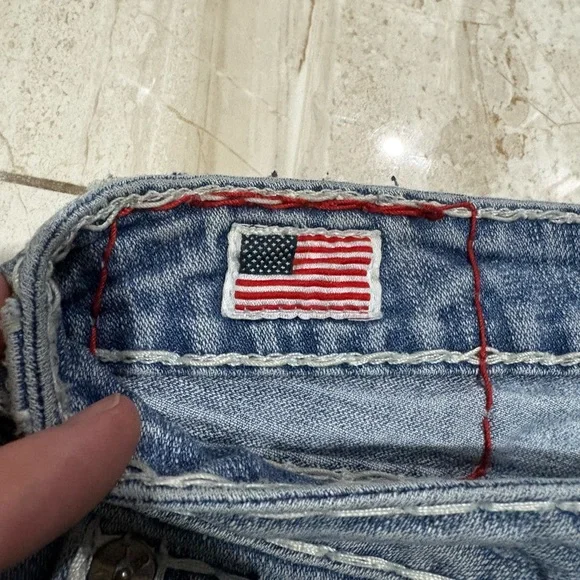 Vintage True Religion Light Blue Straight Leg Jeans - Picture 4 of 6